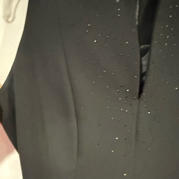 Jones New York Embellished V Neck Midi Sleeveless Spilt Hem Dress Black Size 4 - Picture 2 of 10